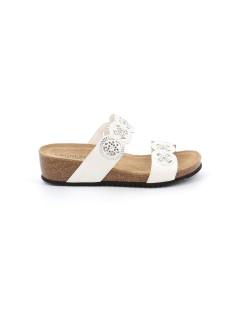 Grunland Ciabatta Bio Media 2 Fasce Strass Bianco