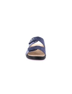 Grunland Ciabatta Comfort 2 Velcro Strass Plantare Blu