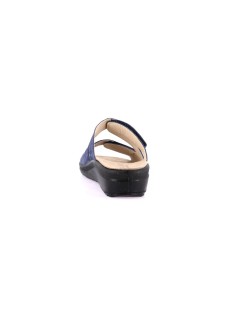 Grunland Ciabatta Comfort 2 Velcro Strass Plantare Blu