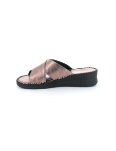 Grunland Ciabatta Comfort Cucita Monofascia Velcro Peltro