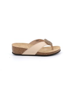 Grunland Ciabatta Infradito Bio Mini Girella Strass Beige