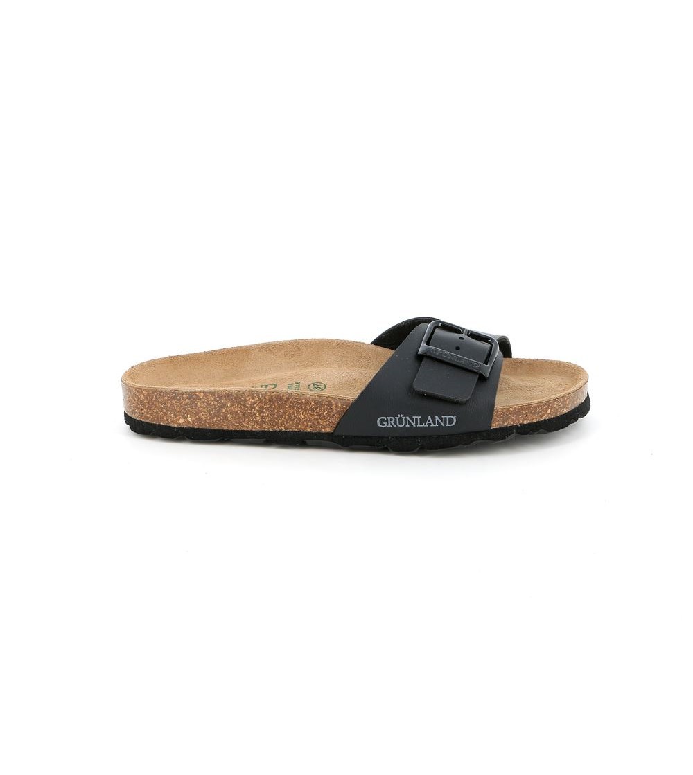 Grunland Ciabattina Birk Bassa Monofascia Fibbia Nero