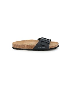 Grunland Ciabattina Birk Bassa Monofascia Fibbia Nero