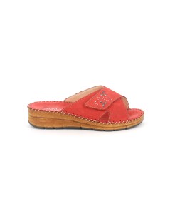 Grunland Ciabatta Comfort Monofascia Velcro Rosso