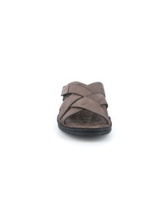 Grunland Ciabatta Multifasce Intreccio  Velcro Laterale Piombo