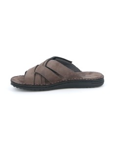Grunland Ciabatta Multifasce Intreccio  Velcro Laterale Piombo
