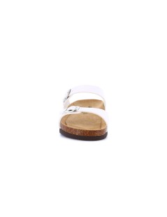 Grunland Ciabatta BioSoft Zeppa Alta 2 Fibbie Laminato Perla