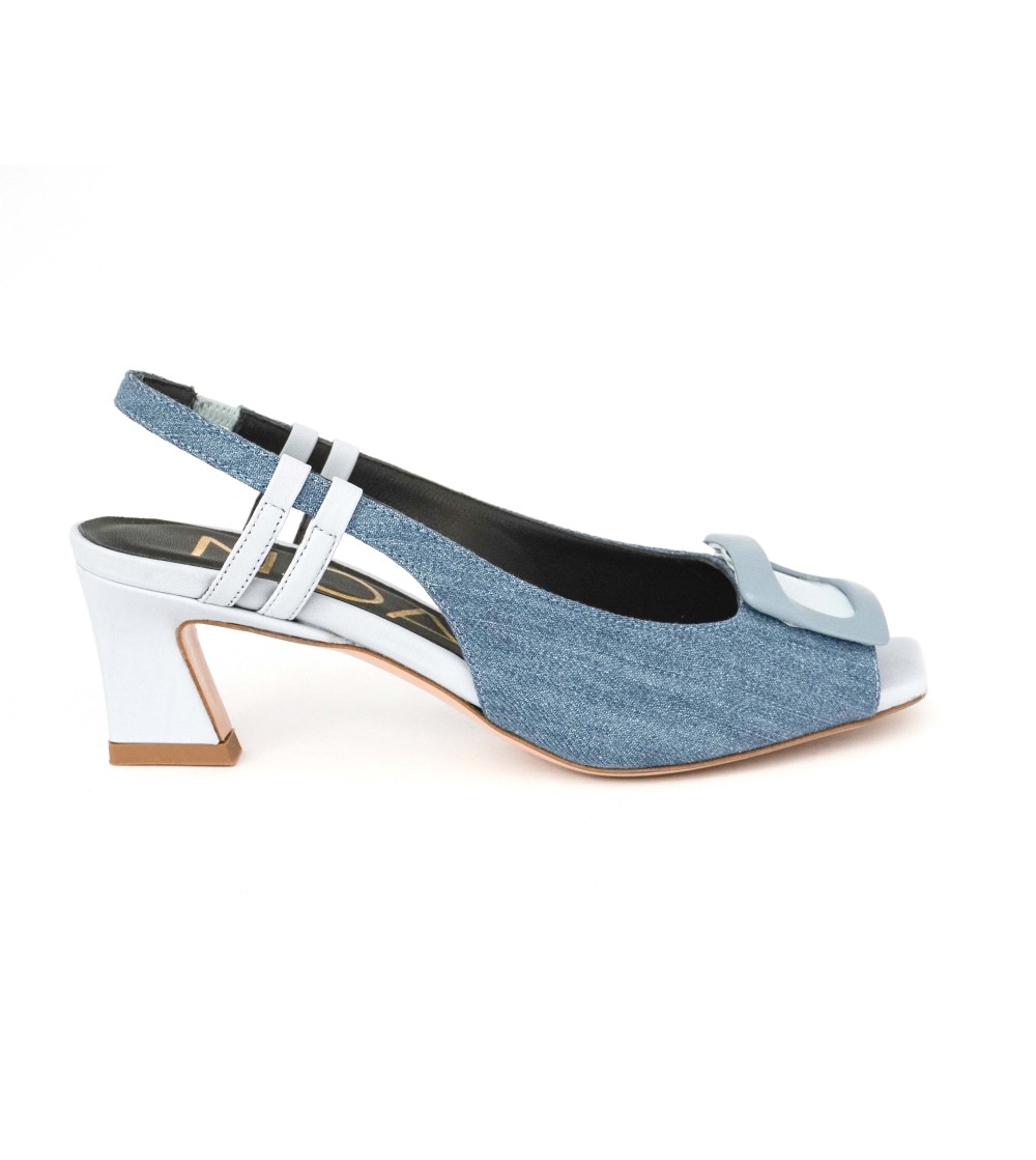 Noa Sandalo Tessuto Accessorio Braccialetto Elastico Jeans