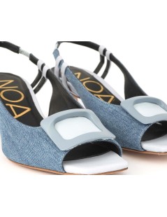 Noa Sandalo Tessuto Accessorio Braccialetto Elastico Jeans