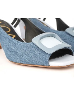 Noa Sandalo Tessuto Accessorio Braccialetto Elastico Jeans