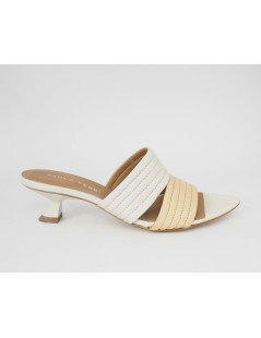 Paola Ferri Ciabattina Goccia Tacco Pelle Burro Nude