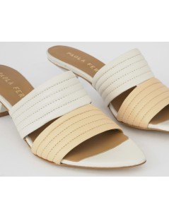 Paola Ferri Ciabattina Goccia Tacco Pelle Burro Nude