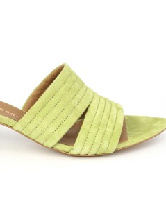 Paola Ferri Ciabattina Goccia Tacco Camoscio Verde