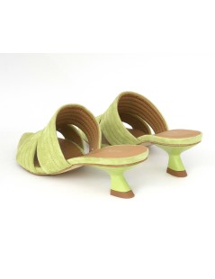 Paola Ferri Ciabattina Goccia Tacco Camoscio Verde