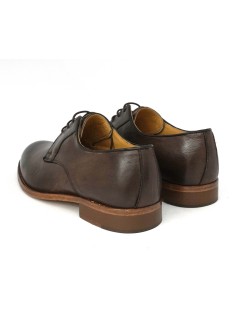 Exton Stringata Derby Liscio Cuoio e Nappa Sfumata Fango