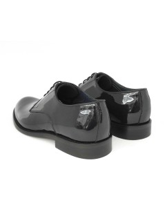 Exton Stringate Derby Cerimonia Vernice Liscio Blu Notte