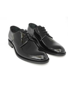Exton Stringate Derby Cerimonia Vernice Liscio Nero