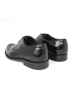 Exton Stringate Derby Cerimonia Vernice Liscio Nero