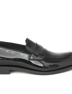 Exton Mocassino Uomo College Cerimonia Vernice Nero