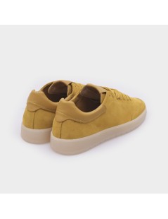 Kebo Sneakers Uomo Fondo Cassetta Camoscio Ocra