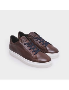 Kebo Sneakers Uomo Cassetta Fondo Bianco Nappa Cuoio