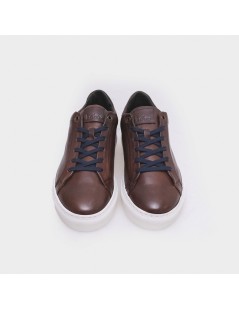 Kebo Sneakers Uomo Cassetta Fondo Bianco Nappa Cuoio