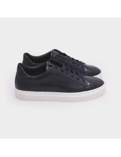 Kebo Sneakers Uomo Cassetta Fondo Bianco Nappa Blu