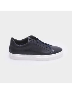 Kebo Sneakers Uomo Cassetta Fondo Bianco Nappa Blu