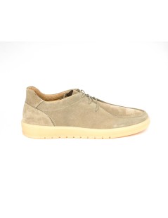 Kebo Stringata Polacchina Cucita Fondo Cassetta Camoscio Beige