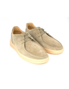 Kebo Stringata Polacchina Cucita Fondo Cassetta Camoscio Beige