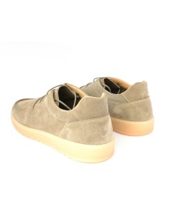 Kebo Stringata Polacchina Cucita Fondo Cassetta Camoscio Beige