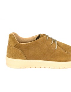 Kebo Stringata Polacchina Cucita Fondo Cassetta Camoscio Cammello