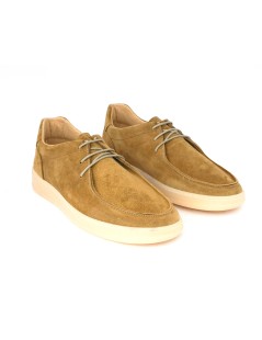 Kebo Stringata Polacchina Cucita Fondo Cassetta Camoscio Cammello