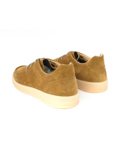 Kebo Stringata Polacchina Cucita Fondo Cassetta Camoscio Cammello