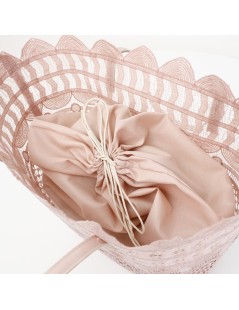 CAFèNOIR Shopper in Pizzo Sacchetto Interno Cipria