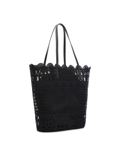 CAFèNOIR Shopper in Pizzo Sacchetto Interno Nero