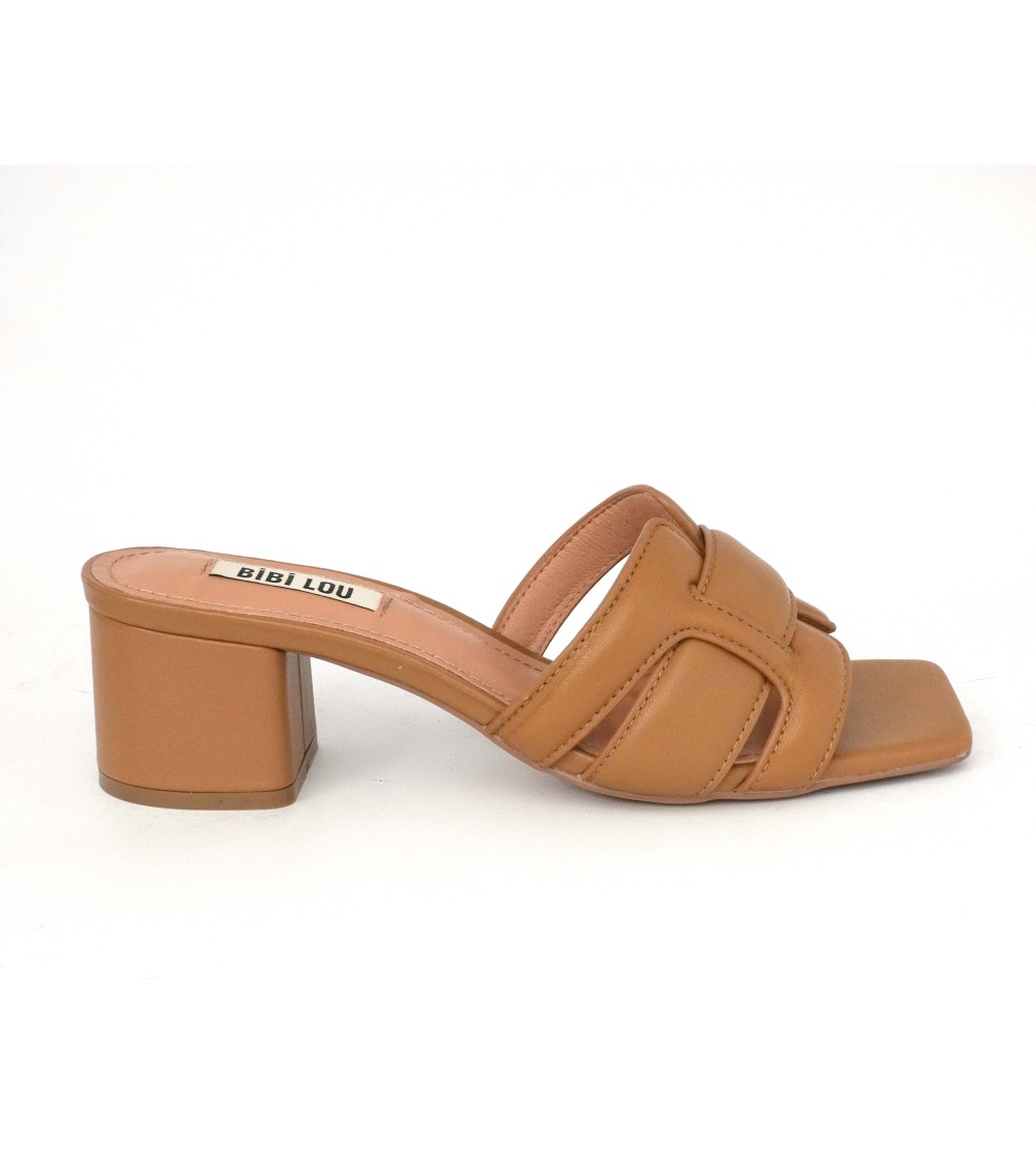 Bibi Lou Holly Ciabattina Mule Intrecciata Pelle Cuoio