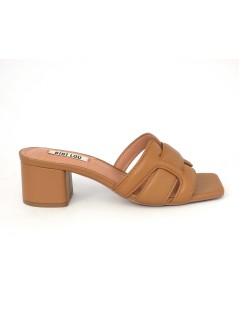 Bibi Lou Holly Ciabattina Mule Intrecciata Pelle Cuoio