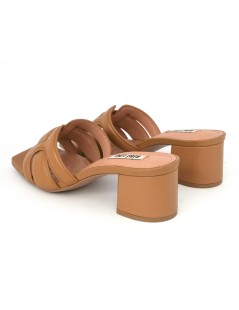 Bibi Lou Holly Ciabattina Mule Intrecciata Pelle Cuoio