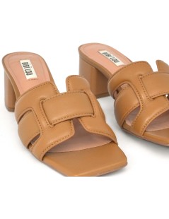 Bibi Lou Holly Ciabattina Mule Intrecciata Pelle Cuoio