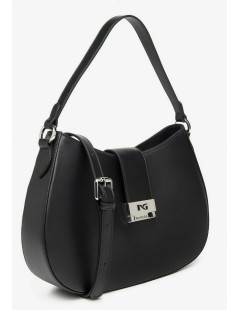 Nero Giardini Borsa a Mano Chiusura Zip Bottone Tracolla Pelle Nero