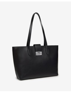 Nero Giardini Borsa a Spalla Chiusura Zip Logo Scatto Nero