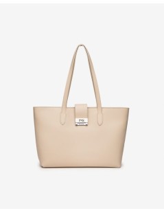 Nero Giardini Borsa a Spalla Chiusura Zip Logo Scatto Lino