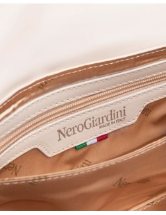 Nero Giardini Pochette Media Vernice Patta Calamita Catena Tracolla Latte