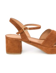Gianmarco Sorelli Nada Sandalo Platform Incrocio Camoscio Cuoio