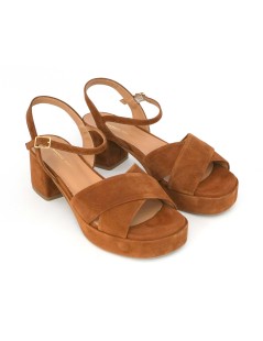 Gianmarco Sorelli Nada Sandalo Platform Incrocio Camoscio Cuoio