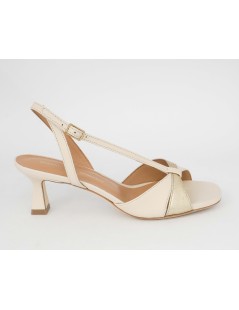 Gianmarco Sorelli Sandalo Lola Tacco Medio Beige Platino