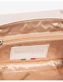 Nero Giardini Pochette Piccola Vernice Calamita Tracolla Catena Latte