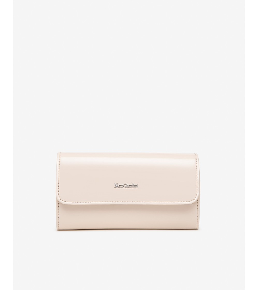 Nero Giardini Pochette Piccola Vernice Calamita Tracolla Catena Latte