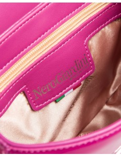 Nero Giardini Borsa a Tracolla Vernice Chiusura Scatto Logo Fuxia